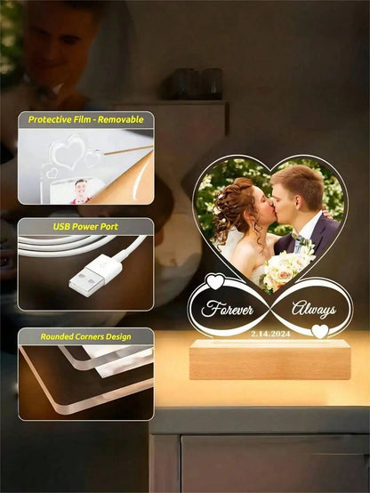 Lampara corazón personalizada