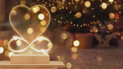 Lampara corazón personalizada